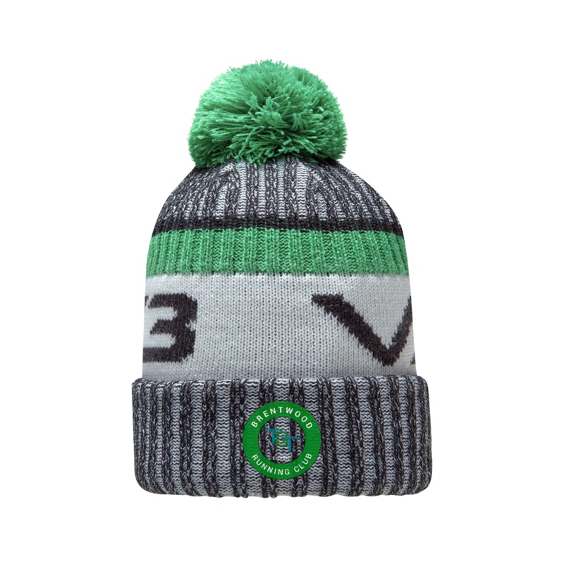 Brentwood Running Club Fleece-Lined Bobble Hat Black