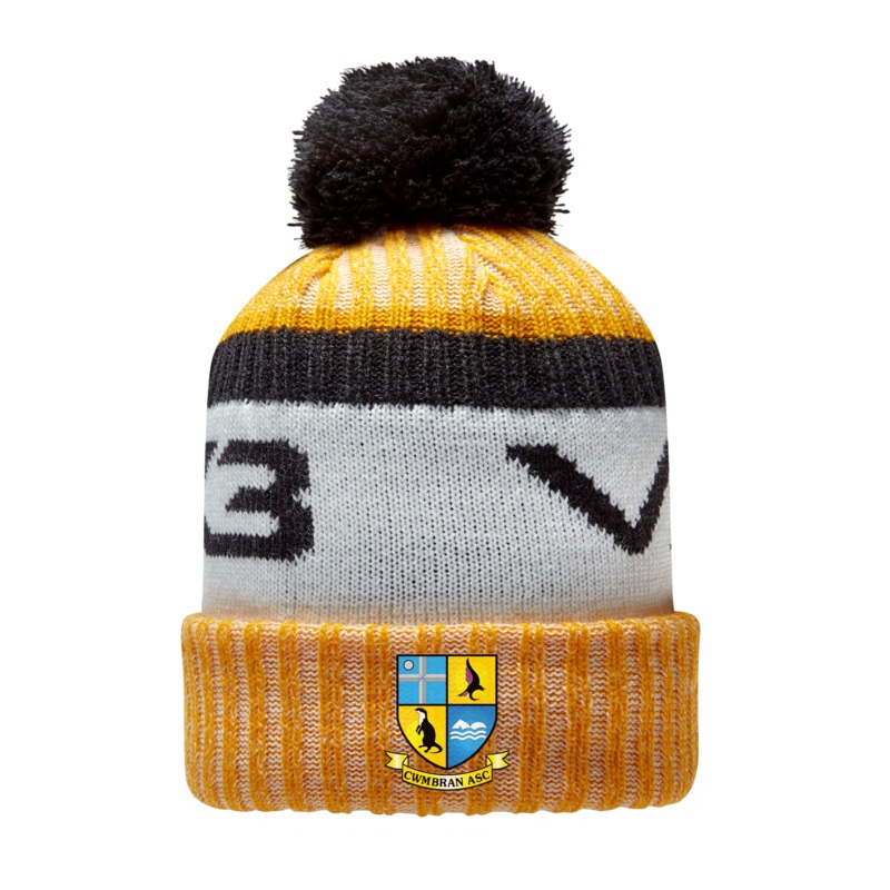 Cwmbran Otters Swimming Club Marl Bobble Hat Amber