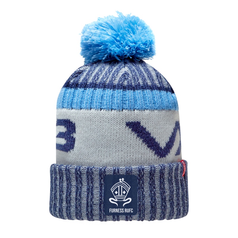Furness RUFC Marl Bobble Hat Navy/Sky