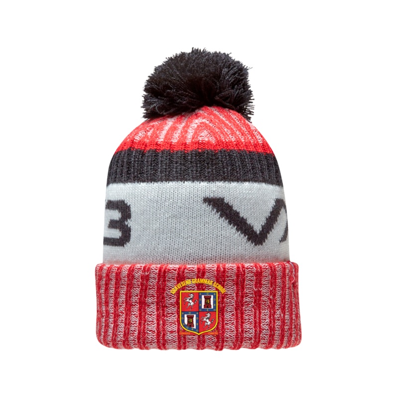 Gravesend Grammar School Marl Bobble Hat Red