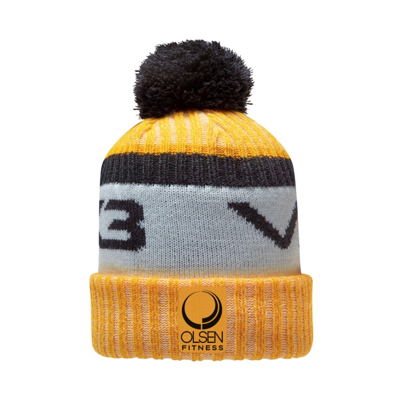 Olsen Fitness Marl Bobble Hat Amber