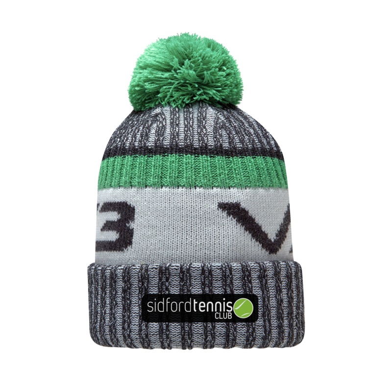 Sidford Tennis Club Fleece-Lined Bobble Hat