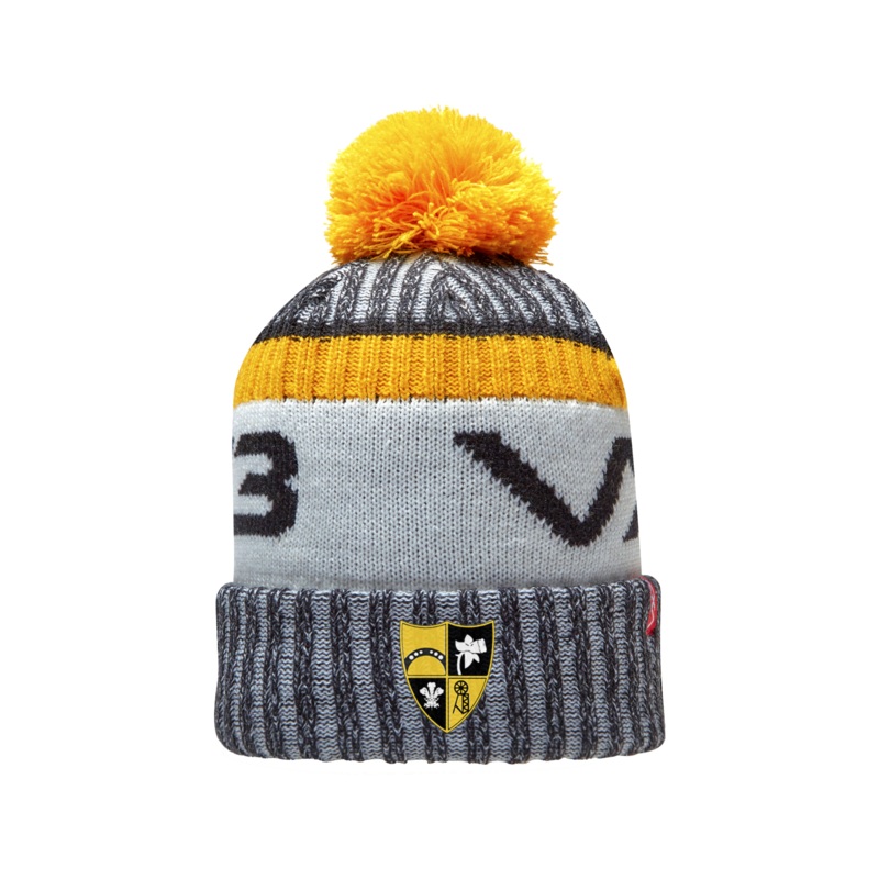 Cilfynydd RFC - Mini and Juniors Black Fleece-Lined Bobble Hat