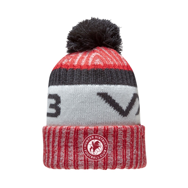 Hunter District FC Fleece-Lined Bobble Hat Red/Black