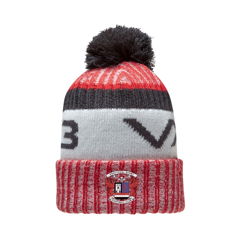 Pontypool RFC Red Fleece-Lined Bobble Hat