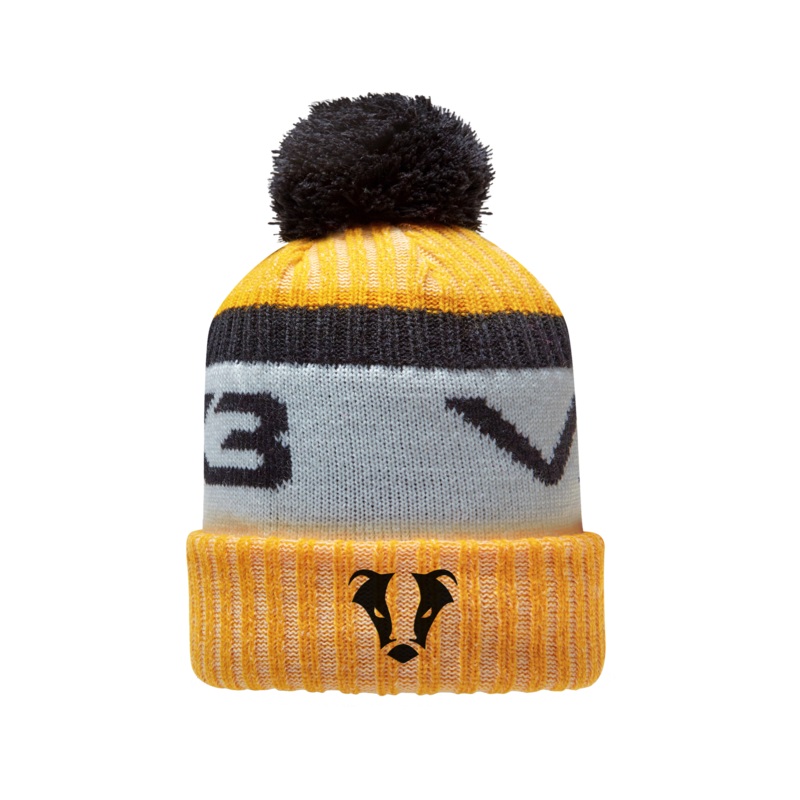 Royal Tank Regiment Badger Squadron Amber Fleece-Lined Bobble Hat