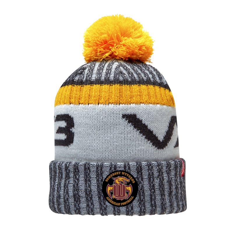 Somerset Wyverns American Football Black Fleece-Lined Bobble Hat