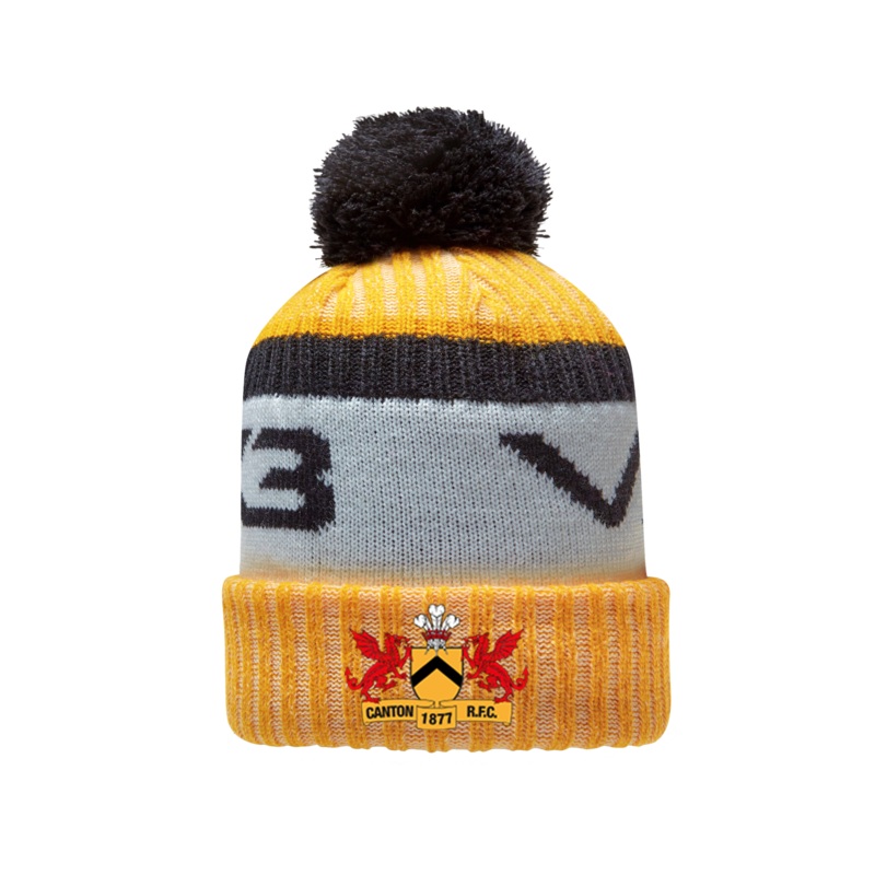 Canton RFC Fleece-Lined Bobble Hat Amber/Antique