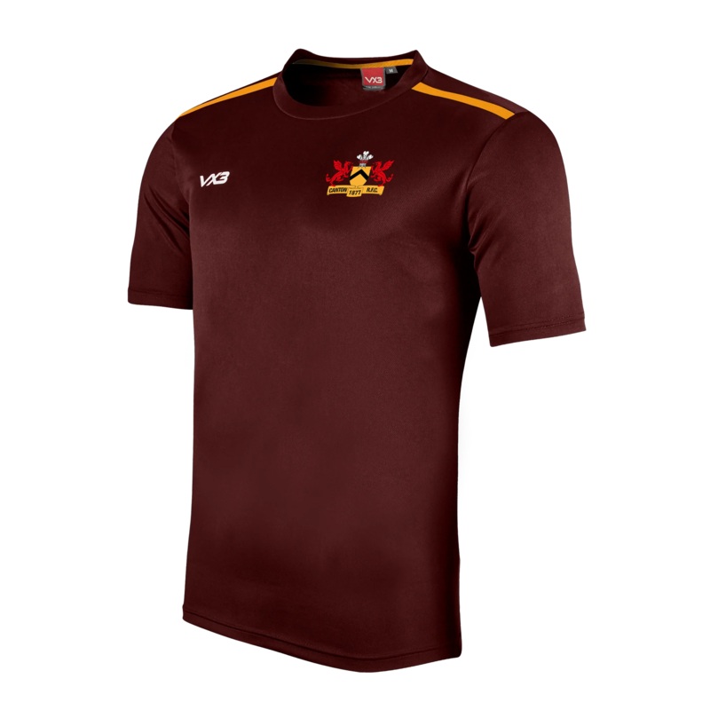 Canton RFC Fortis Tee Maroon/Amber