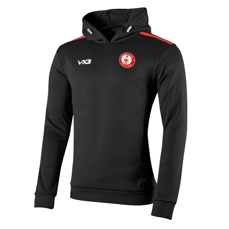 Redditch United FC Fortis Hoodie - Black/Red