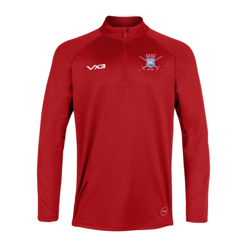 Army Rugby League Primus Quarter Zip Red