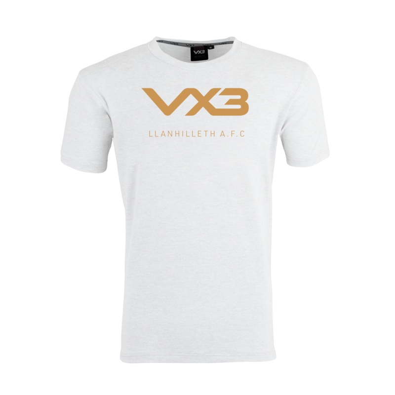 Llanhilleth AFC White/Gold Invicta Tee