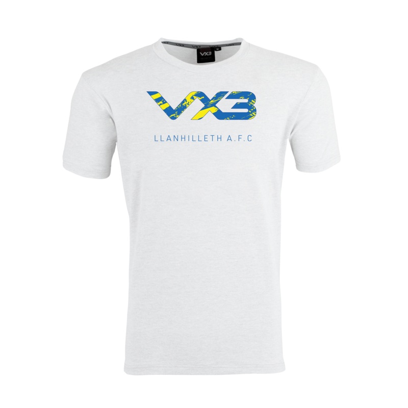 Llanhilleth AFC White/Royal Invicta Tee