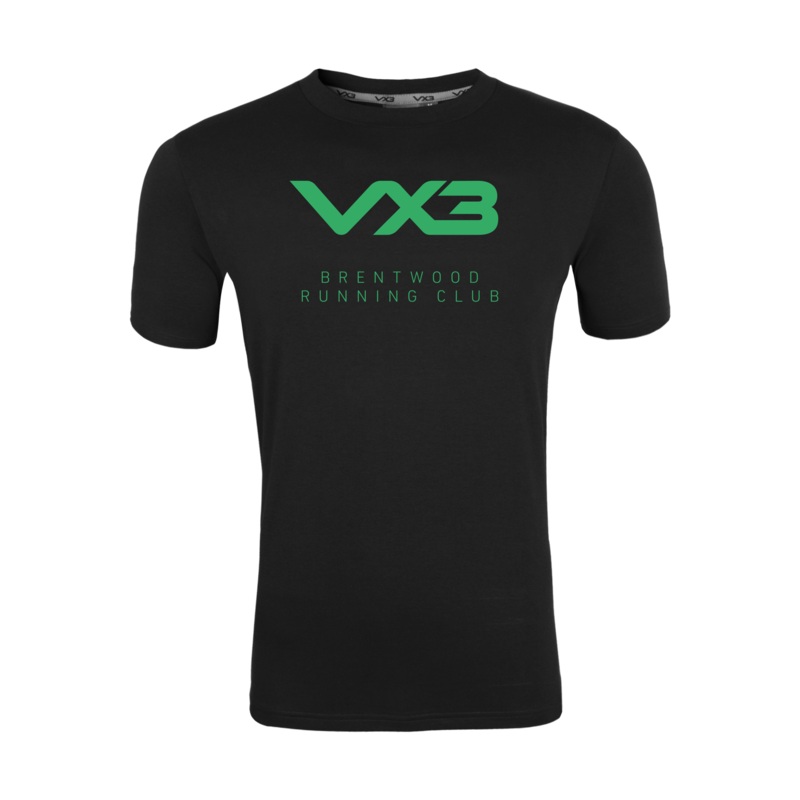 Brentwood Running Club Black Invicta Club Tee