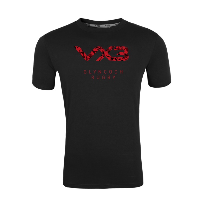 Glyncoch RFC Black Invicta Club Tee