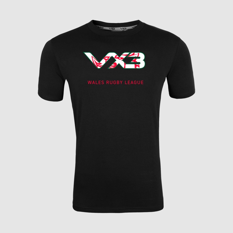 Wales Rugby League Black Invicta Club Tee