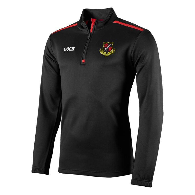 Cardiff Saracens RFC Black Fortis Quarter Zip Sweat