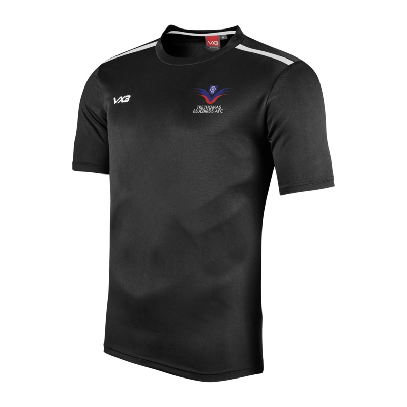 Trethomas Bluebirds FC Black Fortis Youth Tee