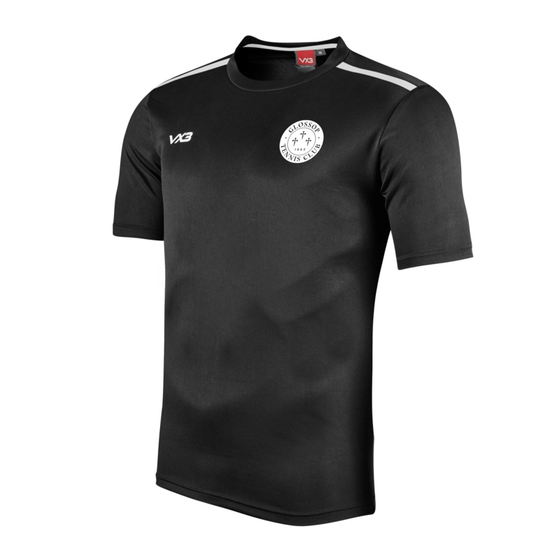 Glossop Tennis Club Black Fortis Tee