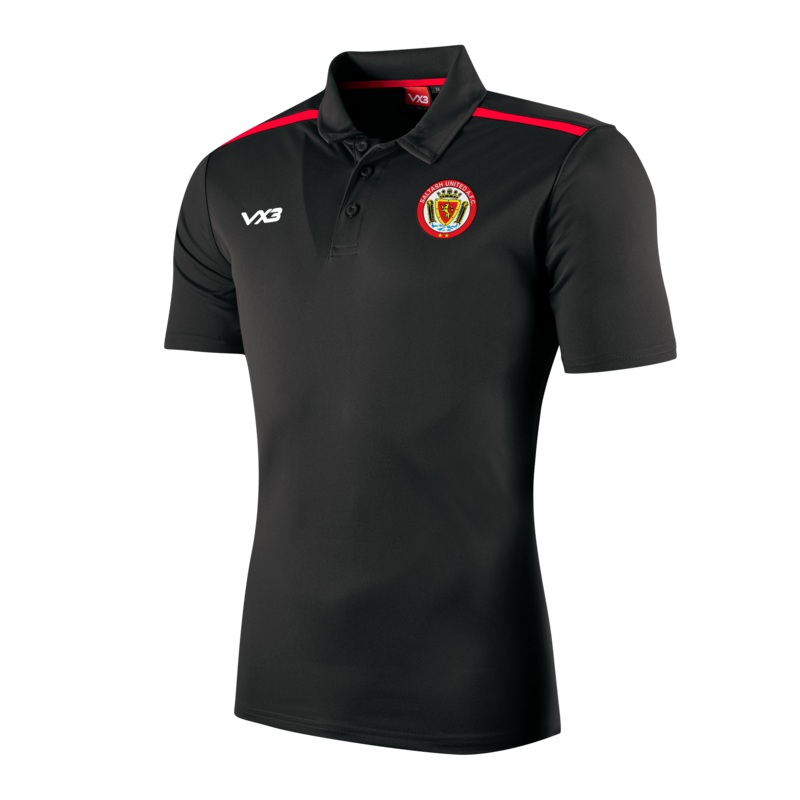 Saltash United SNR Black Fortis Polo