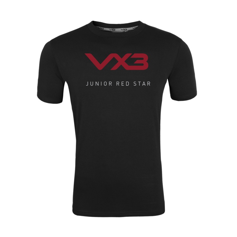 Junior Red Star YFC Black Invicta Club Tee