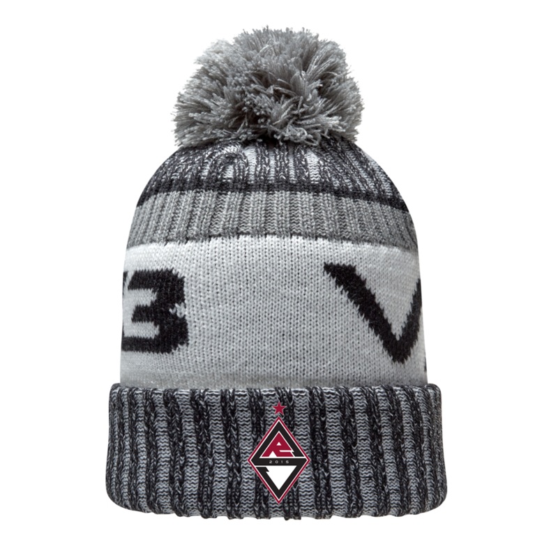 Junior Red Star YFC Fleece-Lined Bobble Hat Black/Dark Grey/Antique