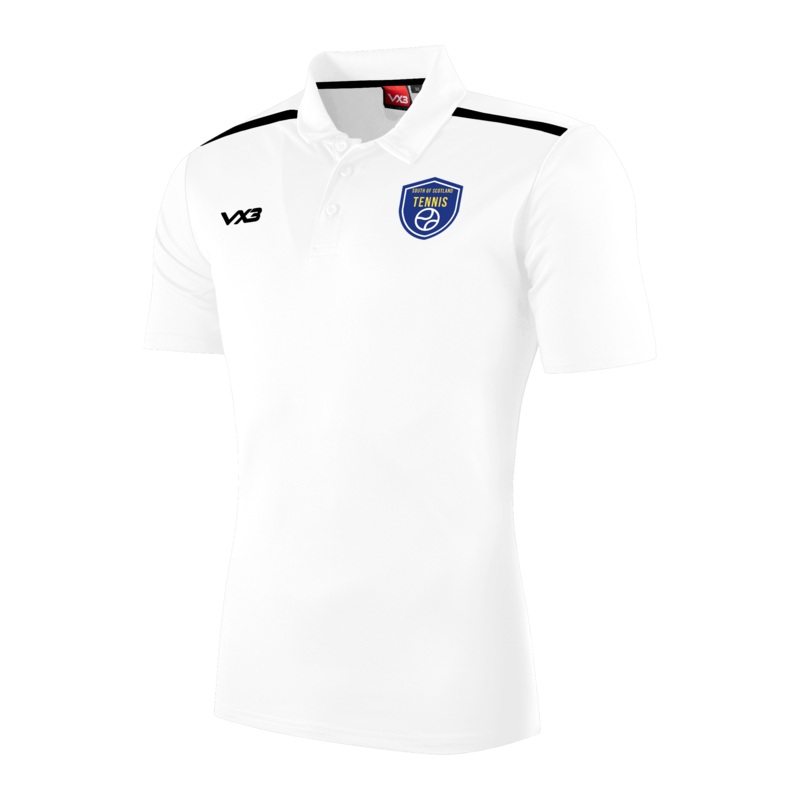 South of Scotland Tennis White Fortis Polo