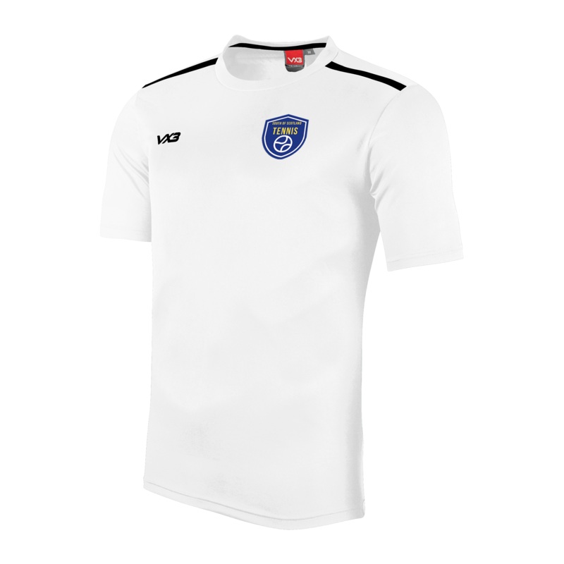 South of Scotland Tennis White Fortis Tee