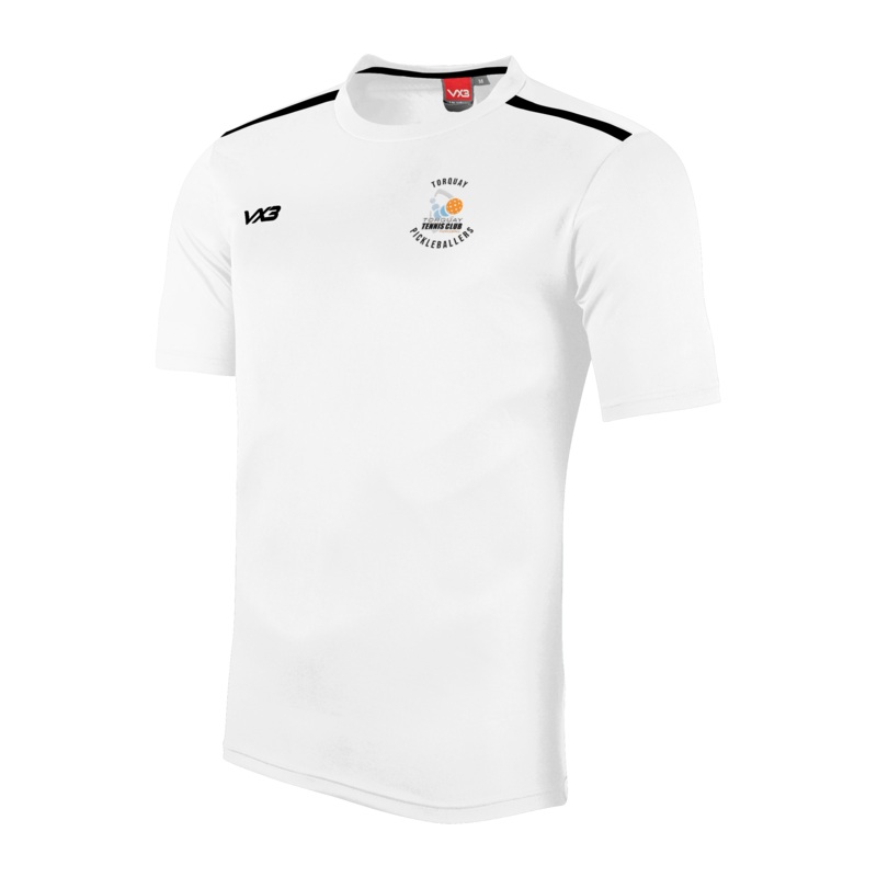 Torquay Pickleball White Fortis Youth Tee