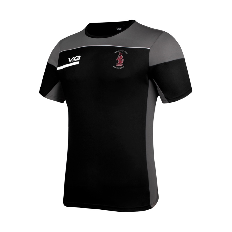Doncaster Town Cricket Club Opus Tee - Black Grey