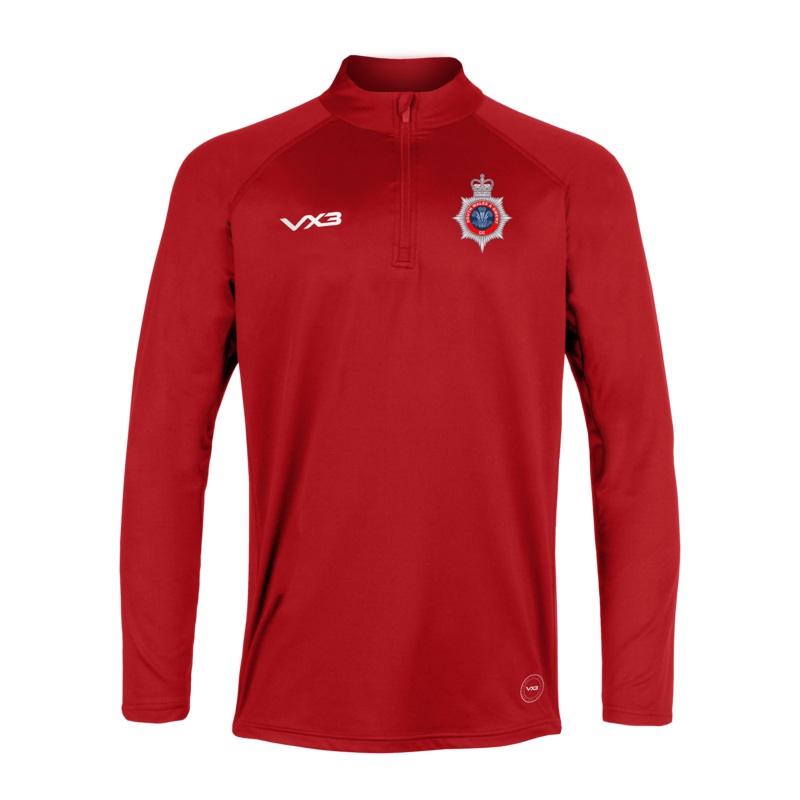 South Wales Gwent Police CC Red Primus Youth Quarter Zip