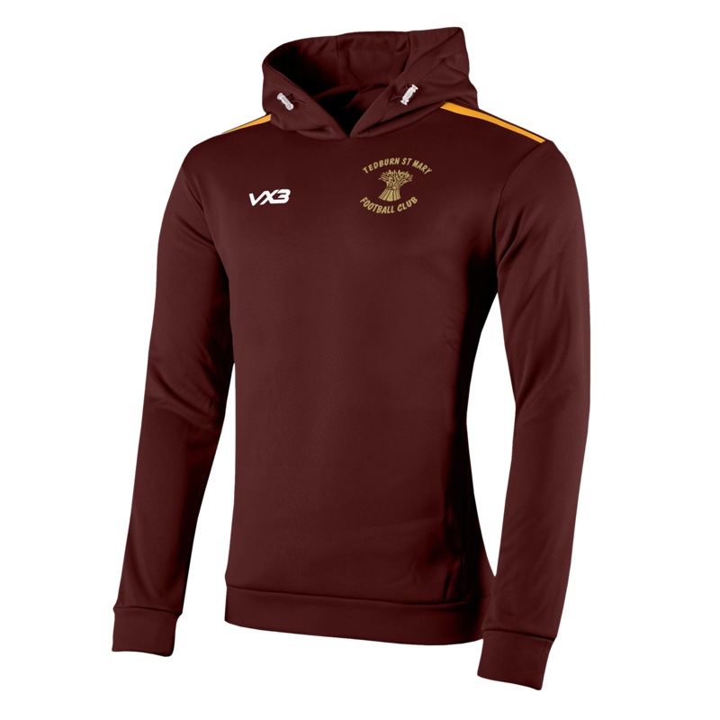 Tedburn St Mary FC Fortis Hoodie Maroon/Amber