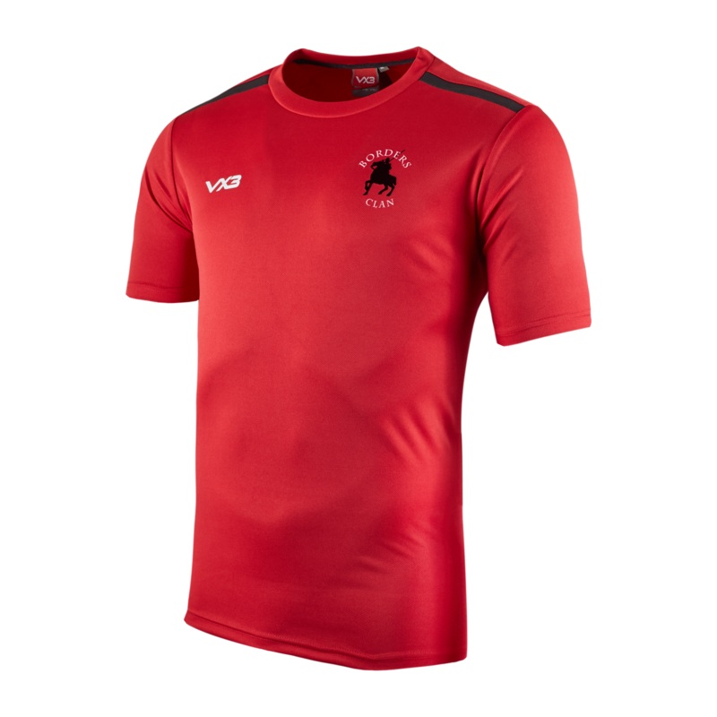Borders Clan Fortis Youth Tee Red/Black