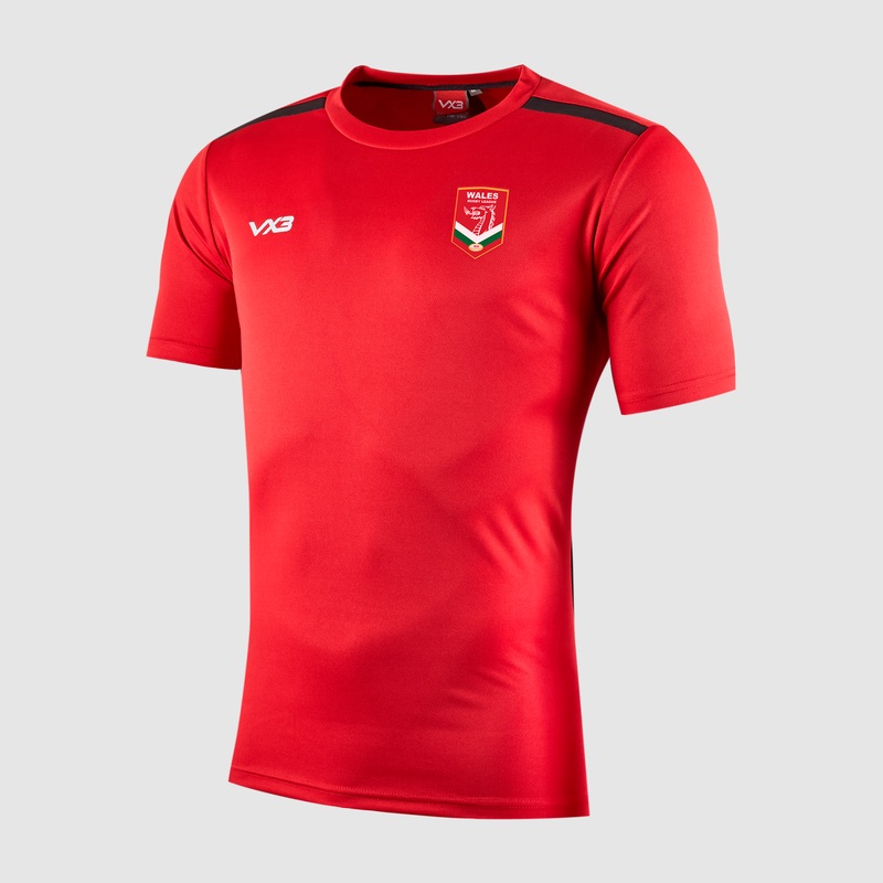 Wales Rugby League Fortis Youth Tee Red