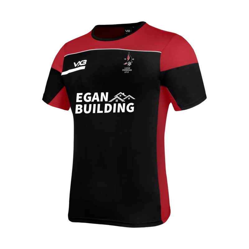 Lucas Cwmbran AFC Black/Red Opus Tee