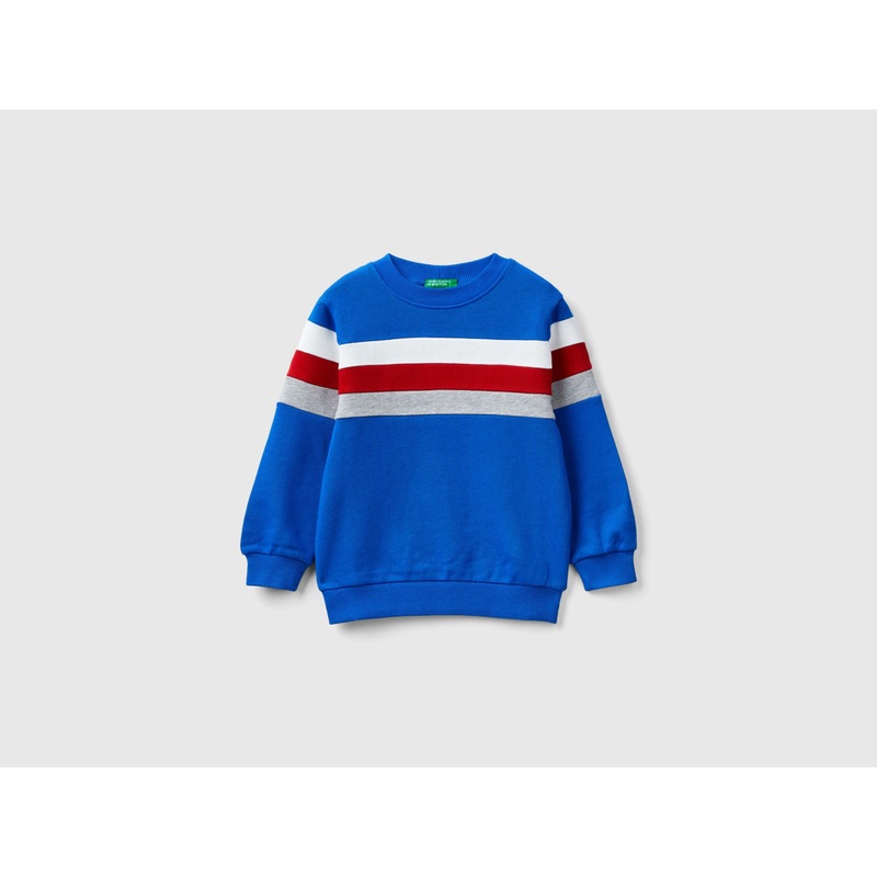 Pullover Sweater With Striped Band