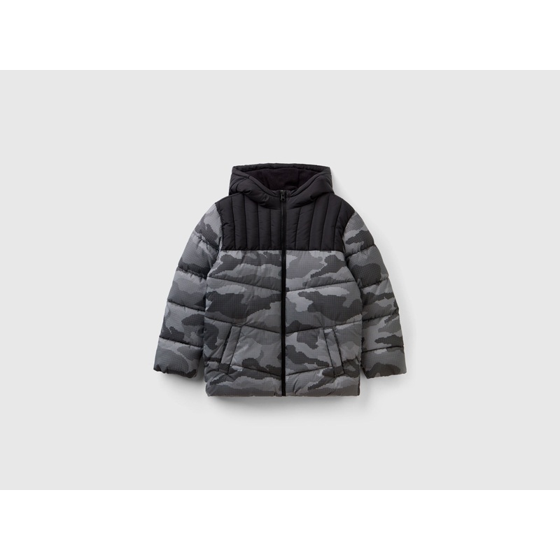 Gray Camouflage Padded Jacket