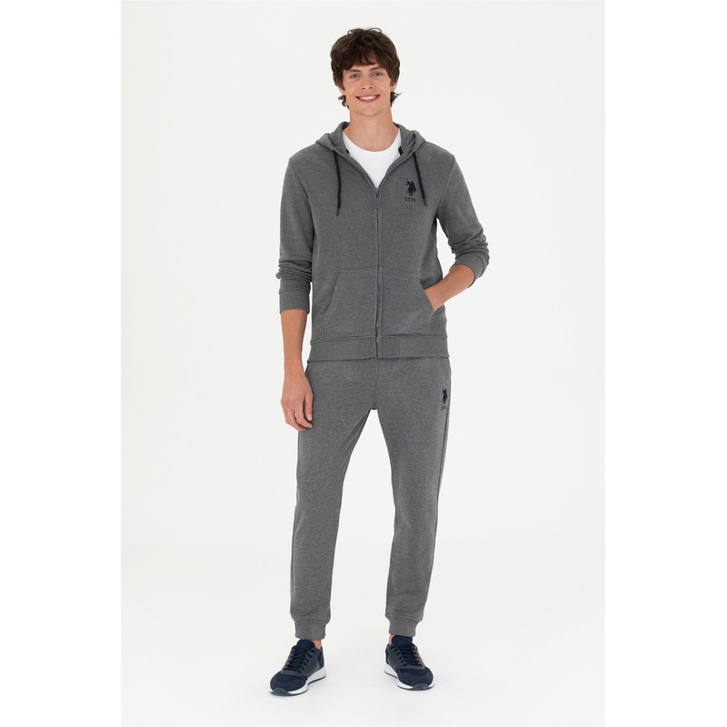 Grey Sweatpants With Logo