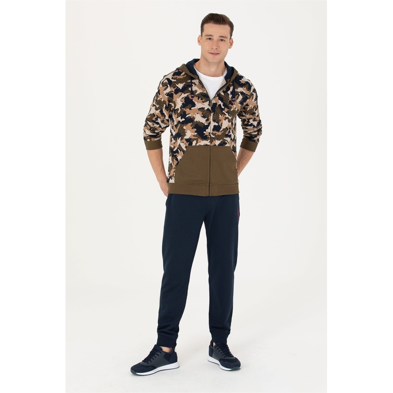 Navy Blue Sweatpants With Logo