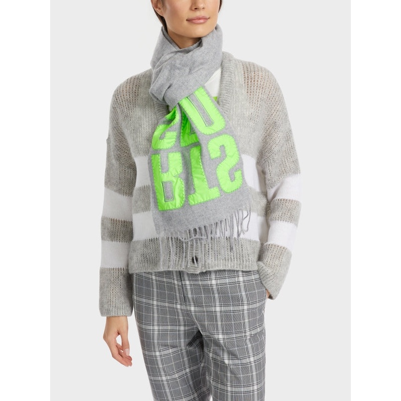 Scarf With Letter Appliqu