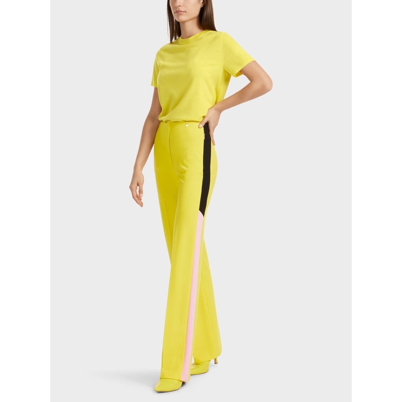 Yellow Wide Leg Dress Trousers