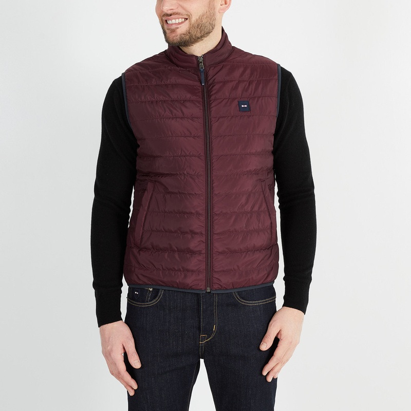 Burgundy Sleeveless Puffa Jacket