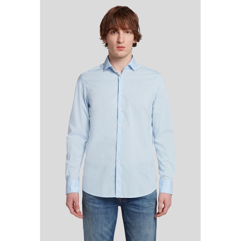 Cutaway Shirt Popeline Light Blue