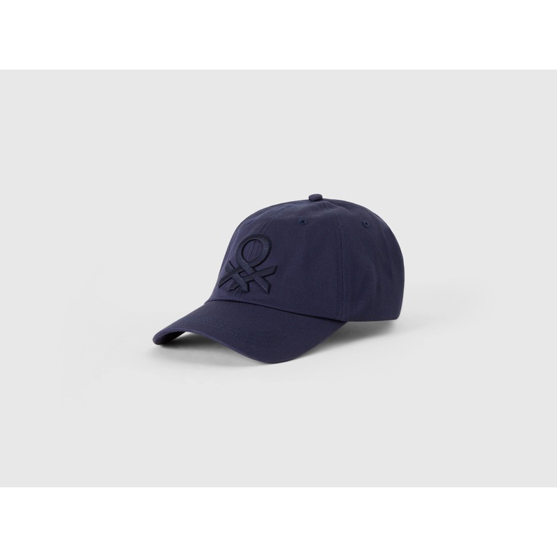 Dark Blue Baseball Cap With Washed Look