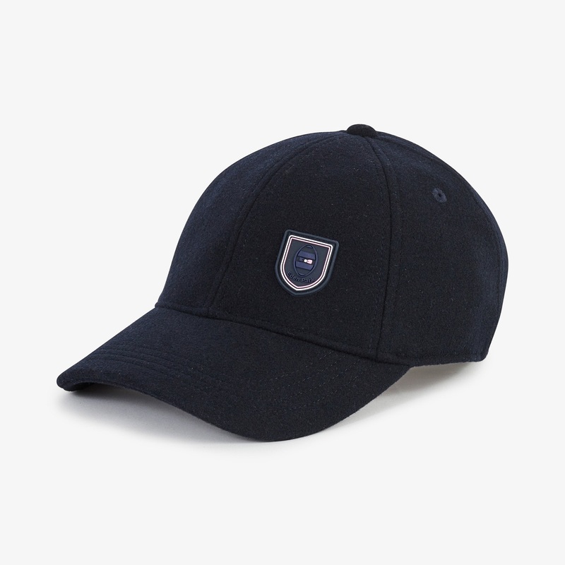 Dark Blue Felt Cap With Insignia Logo