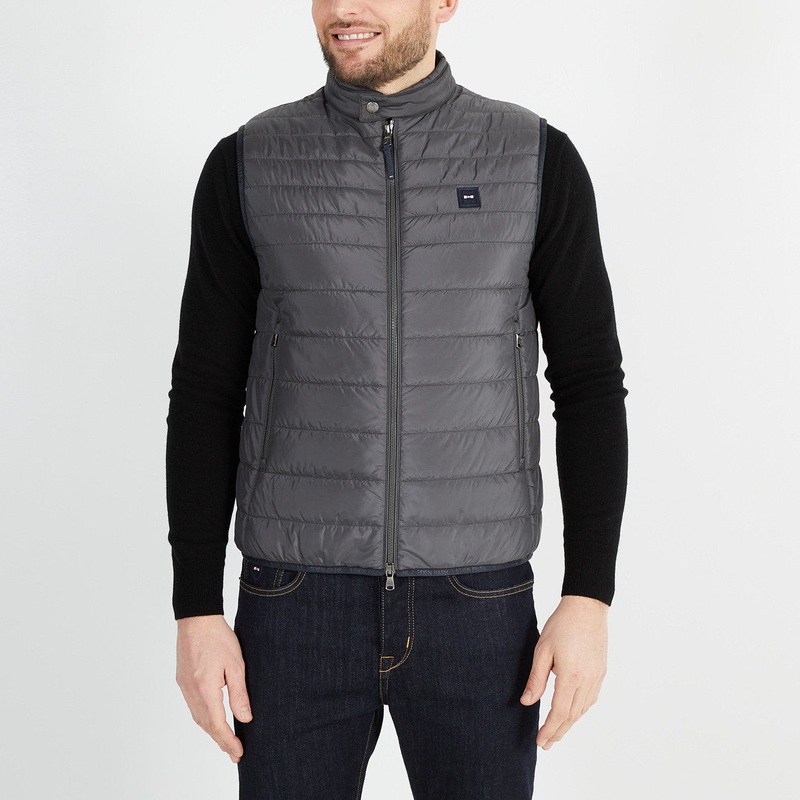 Dark Grey Sleeveless Puffa Jacket