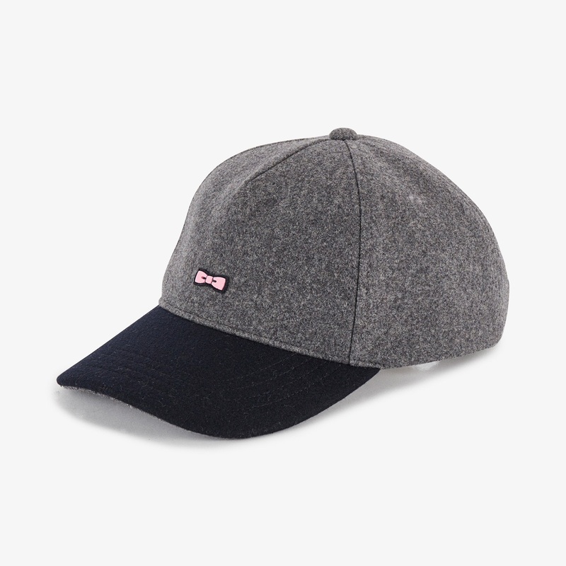 Grey Two-Tone Felt Cap