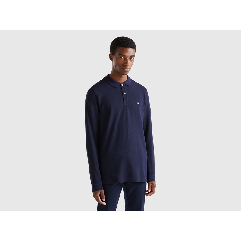 Long Sleeve 100% Cotton Polo