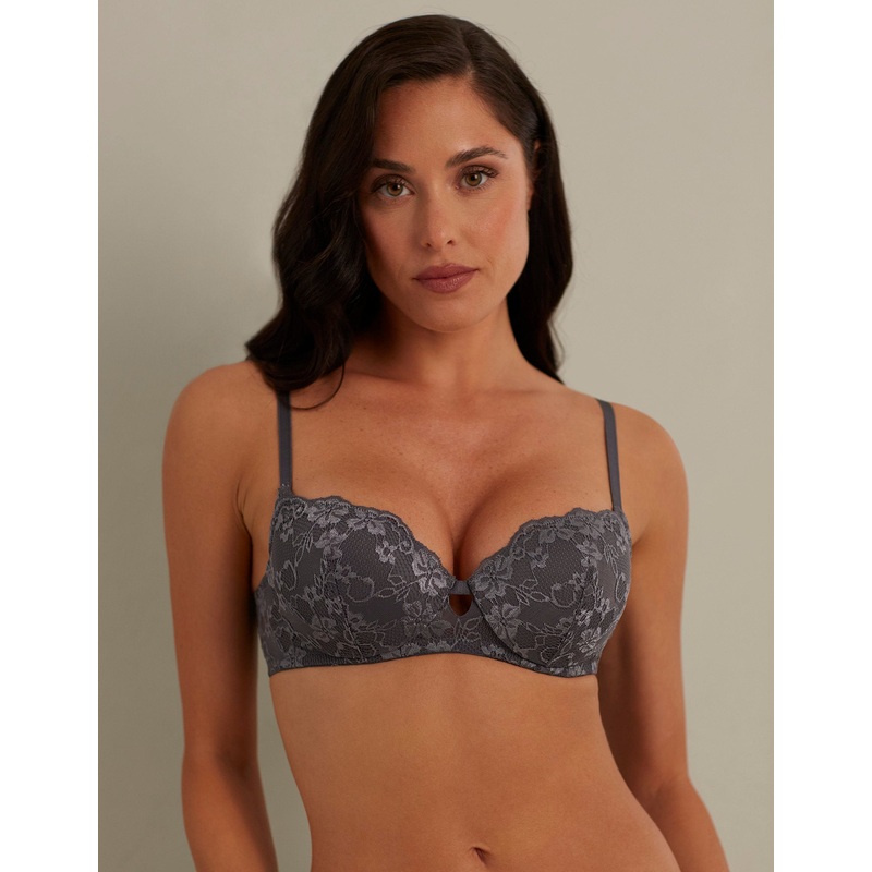 Primula Color Lace Padded Balcony Bra In Different Cup Size