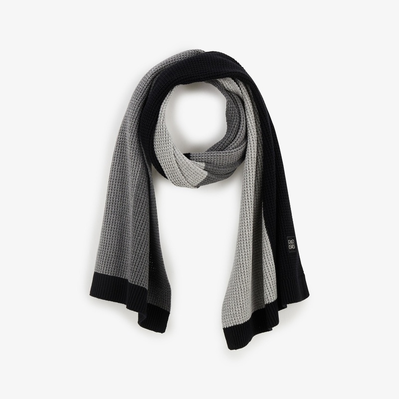 Black Colourblock Scarf